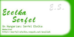 etelka serfel business card